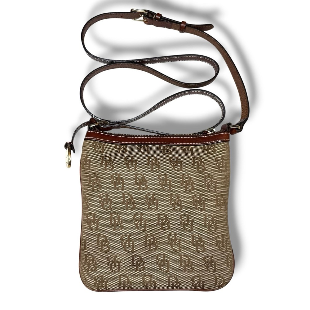 VTG Dooney and Bourke Y2K‎ Letter Carrier Signature Monogram Crossbody Bag Purse - Picture 3 of 15